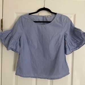 Madewell flutter sleeve top